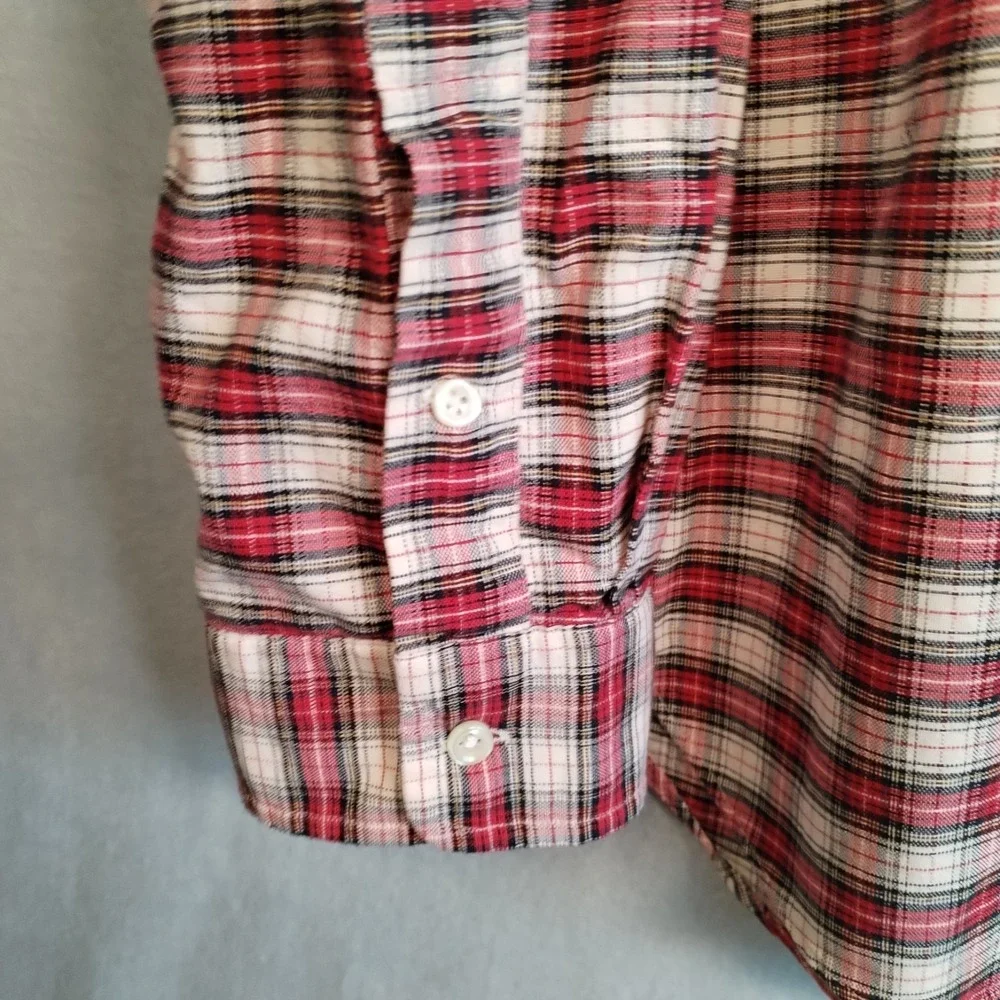 Polo Ralph‎ Lauren Shirt Mens XXL Classic Fit Plaid Red White Black Pony L/S